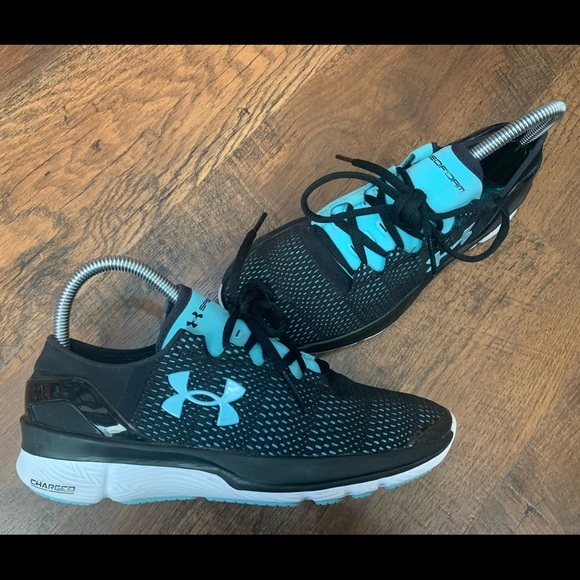 Under Armour Shoes - Under Armour Speedform Apollo 2 Running Sneaker Black Blue Women's sz 7